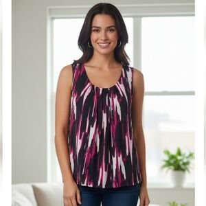 Evan Picone S Sleeveless Multicolor Top EUC